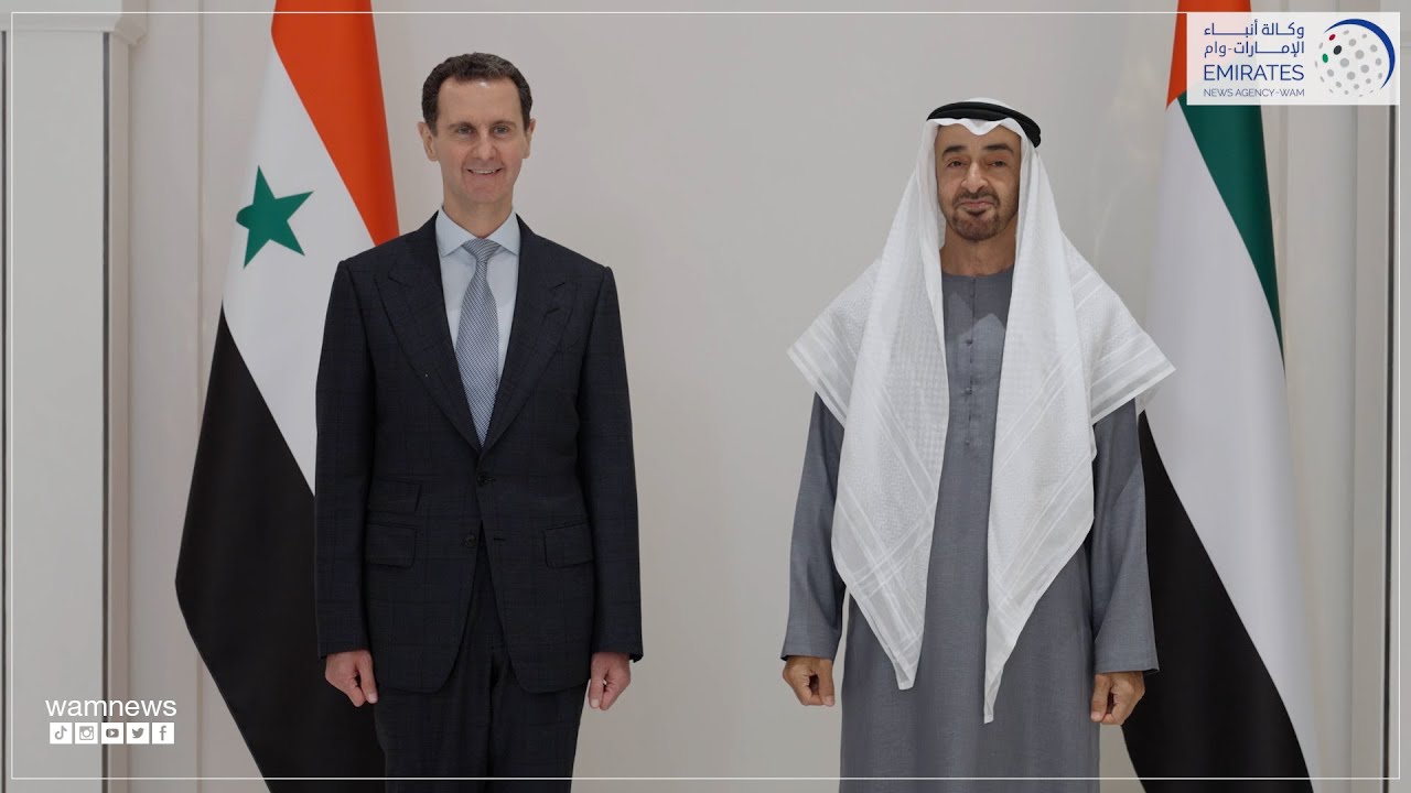 محمد بن زايد يستقبل الرئيس بشار الأسد