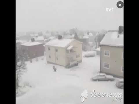 الثلوج في شمال السويد اكتوبر 2020