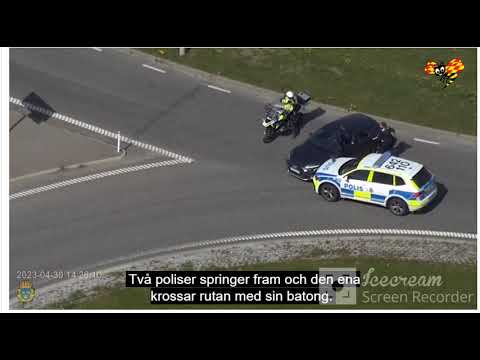 مطاردة مثيرة للشرطة السويدية لسيارة يقودها لصوص في مقاطعة سكونا جنوب السويد