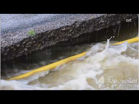 تستمر العاصفة الرعدية في الاتجاه شمالا نحو ستوكهولم ، حيث ضربت اليوم منطقة Trosa