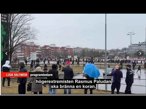 احتجاجات عنيفة في مدينة لينشوبينغ نتيجة استفزازات المتطرف بالودان