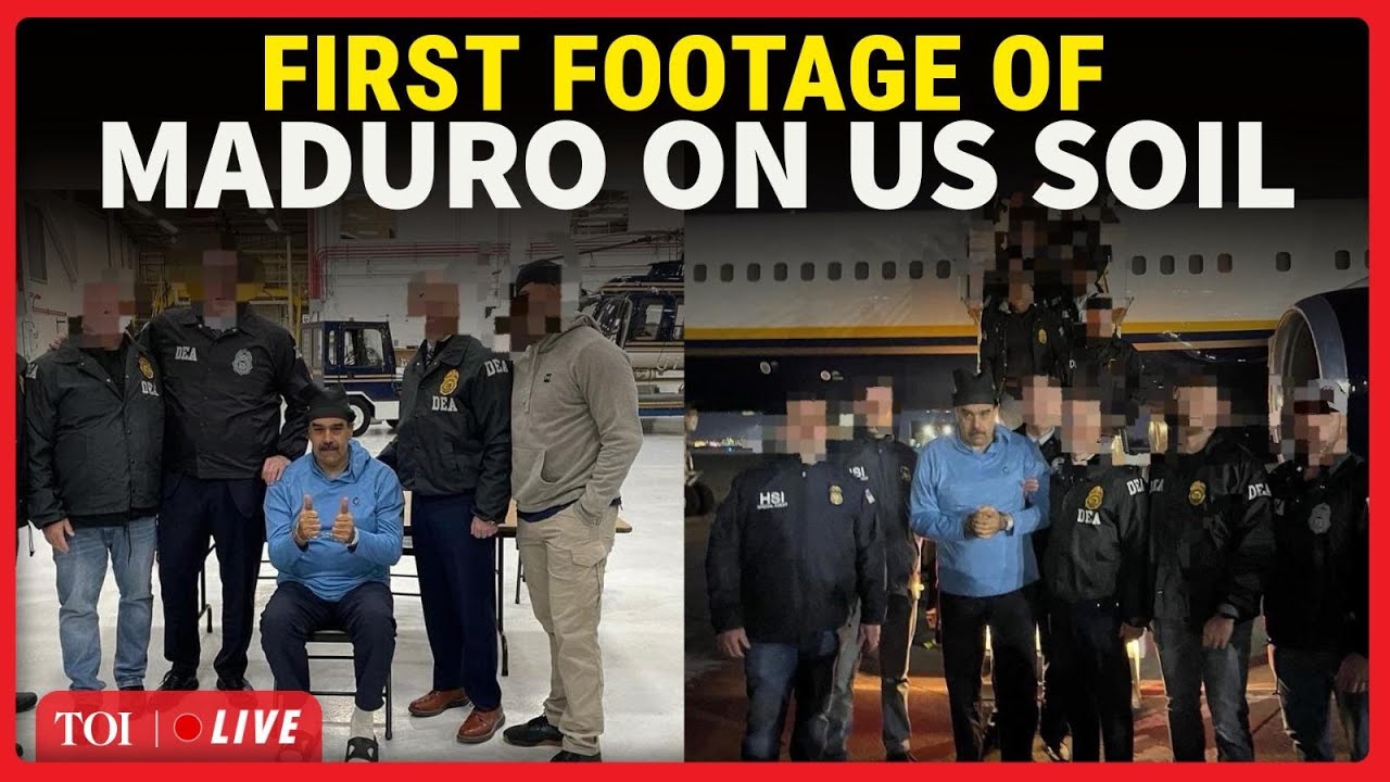 Maduro Arrives In US LIVE | ‘CAPTURED’ Venezuelan President, Handcuffed & Guarded, Walks In NYC