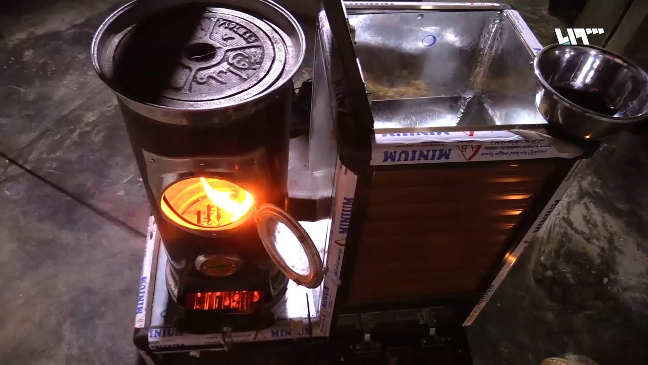 مدافئ قشر الفستق.. حل بديل لمشاكل مدافئ المازوت وغيرها في ريف إدلب