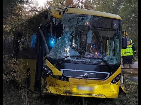 حادث مروري لباص يقل 20 راكباً في أوبسالا