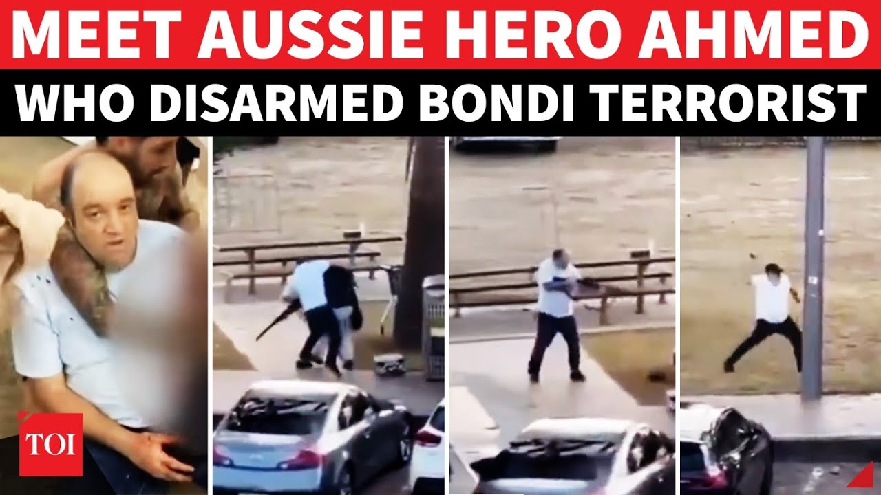 Australian Hero Ahmad El Ahmed: Watch How He Ambushed Sydney Attacker & Disarmed Him | Bondi Beach