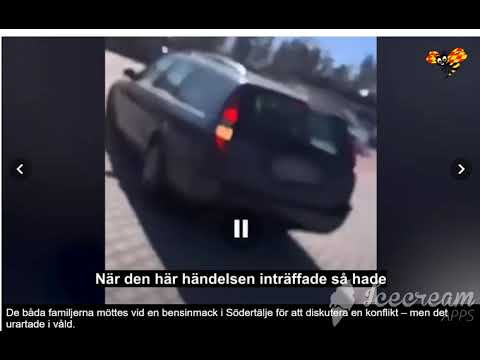 مشاجرة بين عائلتان في محطة بنزين في سودرلتاليا بالعاصمة السويدية  ستوكهولم