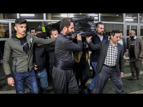 شاهد: جثامين العراقيين الذين لقوا حتفهم في بيلاروس خلال محاولتهم العبور إلى بولندا تصل إلى أربيل
