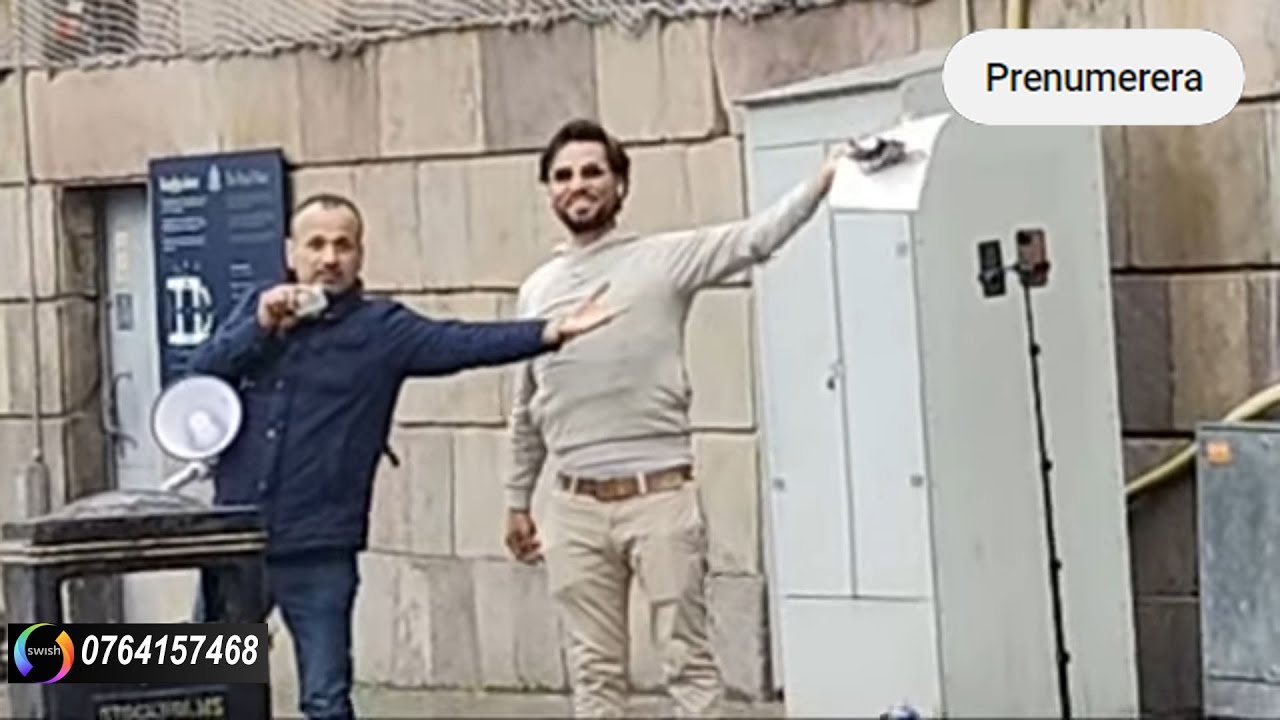 Koranskändning och motdemonstration på Mynttorget i centrala Stockholm