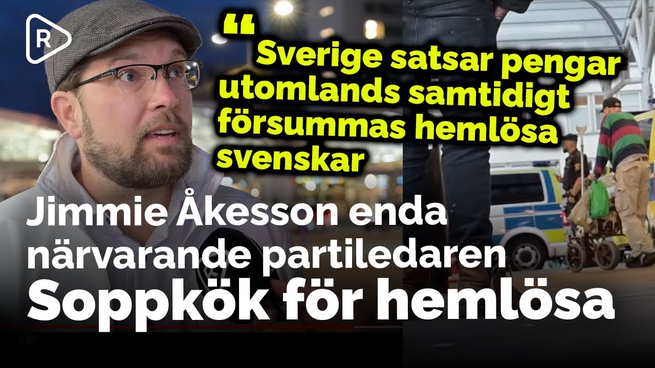 Jimmie Åkesson: Skamligt att svenska pensionärer ska köa för mat | Besökte Vid din sida