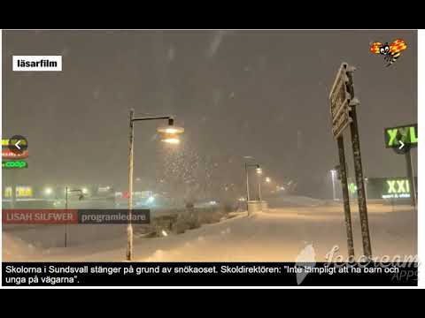 تحذيرًا من الدرجة القصوى لعاصفة ثلجية تصل مقاطعة Jämtland و Västernorrland خلال ساعات