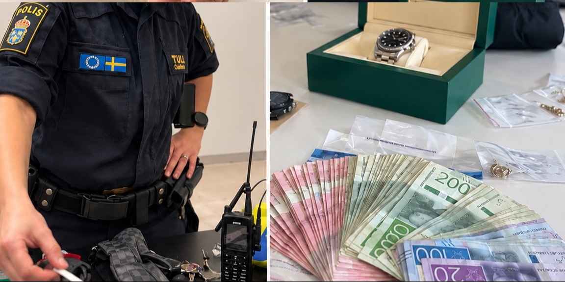 الشرطة السويدية توقف رجل مسافر لتركيا يحمل مقتنيات ثمينة و50 ألف كرون وتصادرها 1 56 1