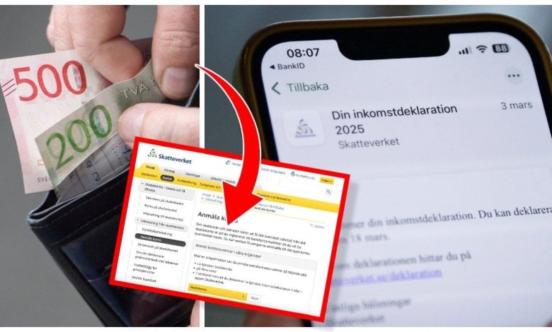 deklaration 2025 anmala bankkonto skatteverket