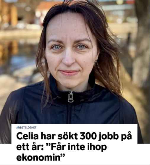 السويدية Celia عاطلة عن العمل لسنوات وتقدمت لـ300 وظيفة ولا تتحمل غلاء المعيشة 2 6692c60e 5a49 4733 ac49 f8e270be9ce9 1