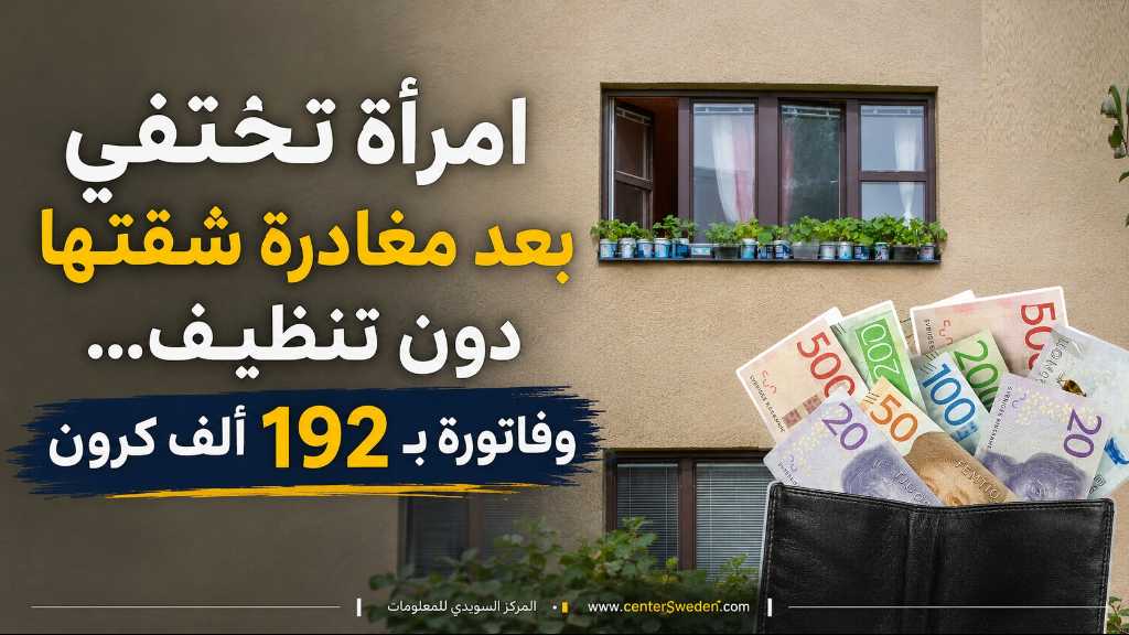 امرأة تغادر شقتها في جنوب السويد وتختفي.. والمحكمة تُلزمها بدفع 192 ألف كرون 1 90 1 2
