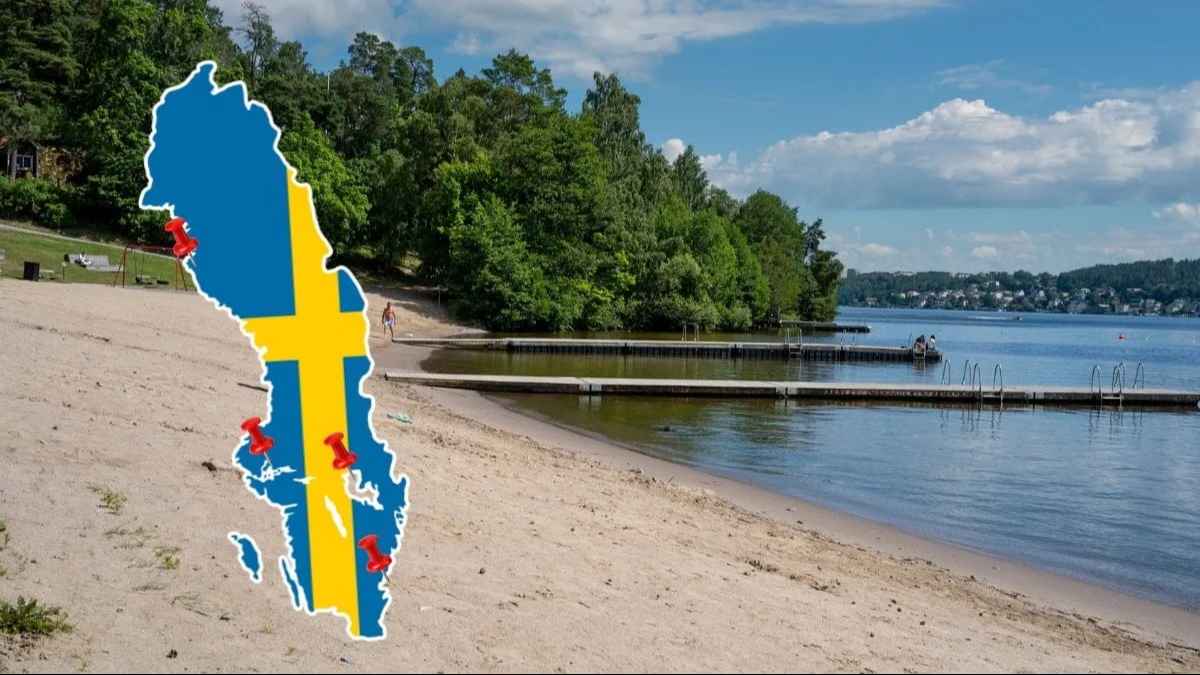 لا تسبح إذا كان لديك جرح مفتوح.. بكتيريا خطيرة تؤدي لتسمم الدم في السويد 1 Bada Sverige Strand Karta 1